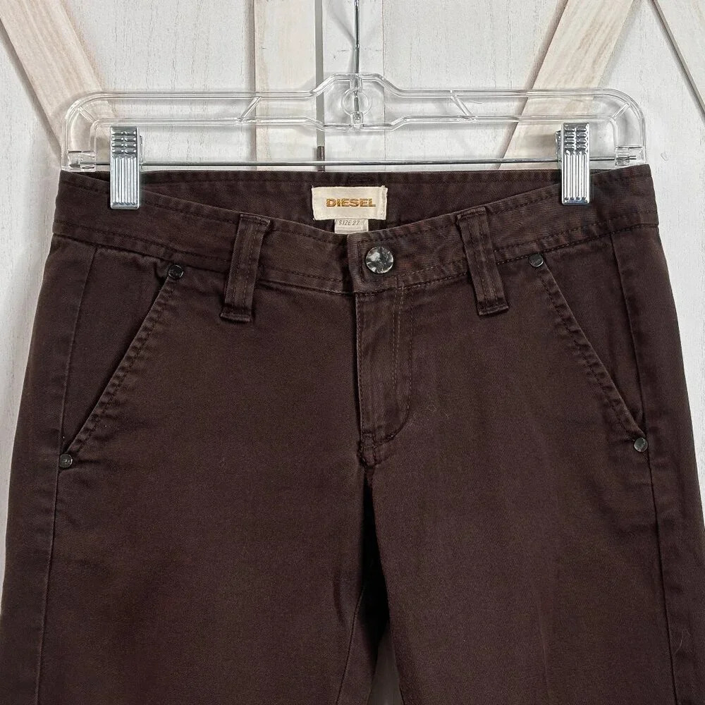Diesel Brown Low Rise Pants - Picture 4 of 7